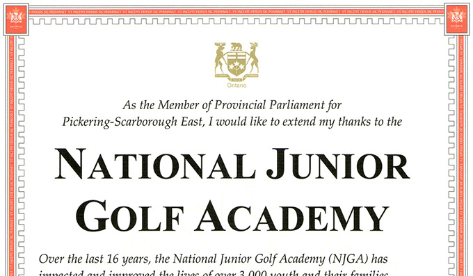 NJGA Certificate